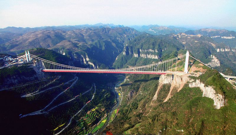 World's highest and longest tunnel-to-tunnel bridge set to open in Xiangxi