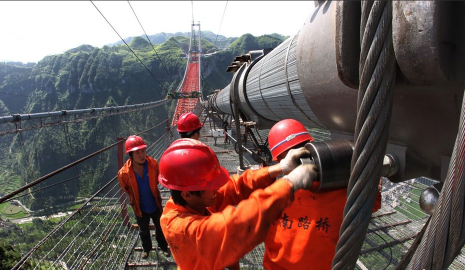 The Aizhai Bridge in Xiangxi,Hunan