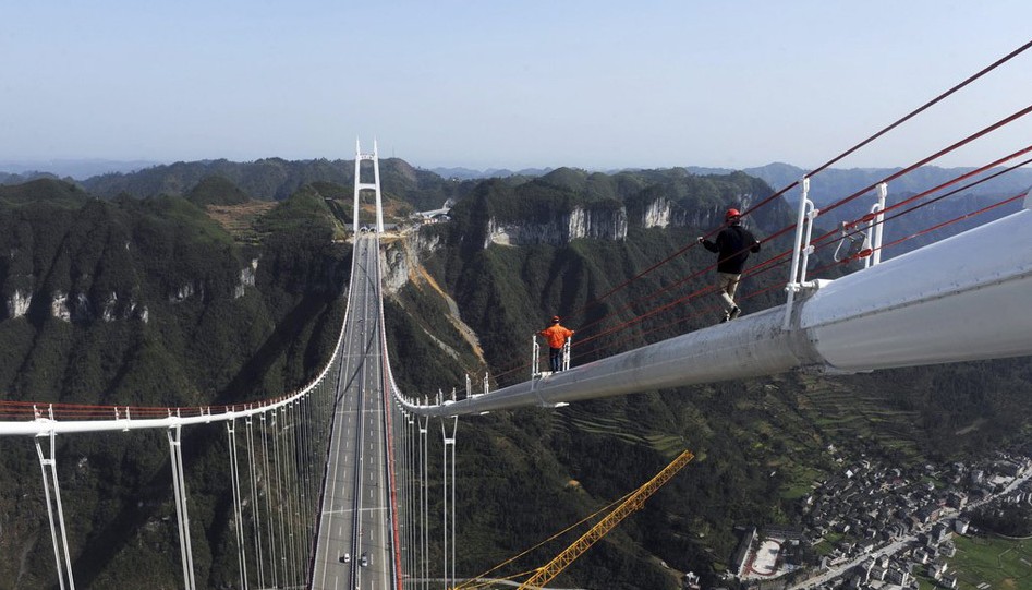 The Aizhai Bridge in Xiangxi,Hunan