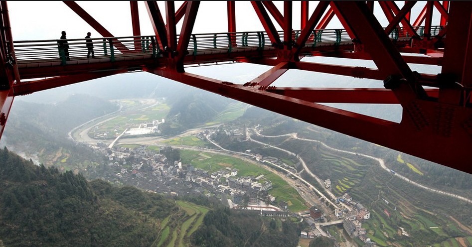 The Aizhai Bridge in Xiangxi,Hunan
