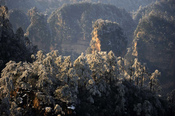 Fantastic Snow Scenery of Zhangjiajie 