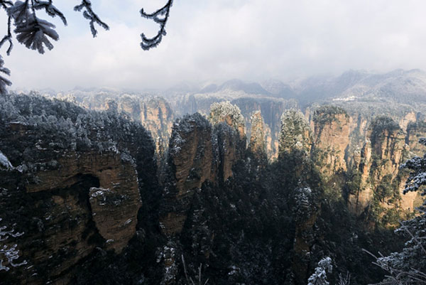 Fantastic Snow Scenery of Zhangjiajie 