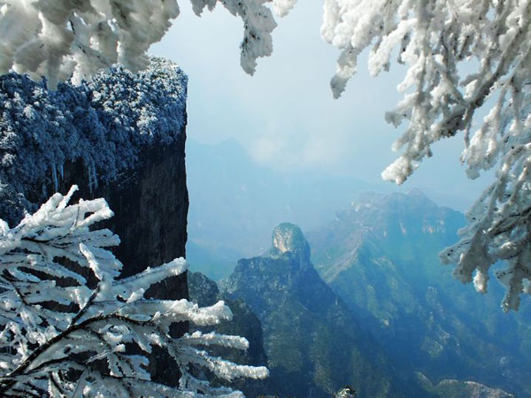 Fantastic Snow Scenery of Zhangjiajie 