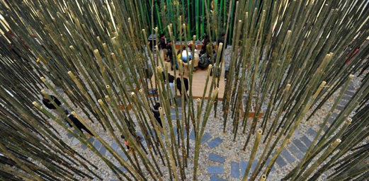 New Year Blessings Tied on “Bamboo Forest” in China’s Changsha