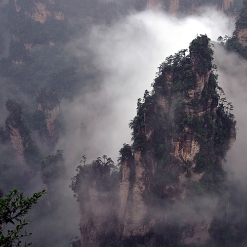 Breathtaking Scenery of Zhangjiajie Shrouded in Rain