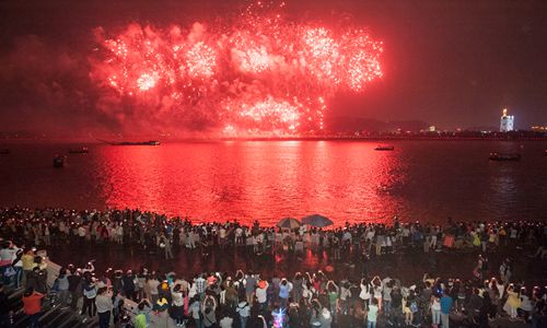 Fireworks Shows in Orange Islet Resumed in Changsha