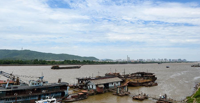Fine Weather after Rain near Orange Isle in China's Changsha