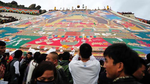 Tibetan Sho Dun Festival Celebrated in Lhasa,Tibet Autonomous Region