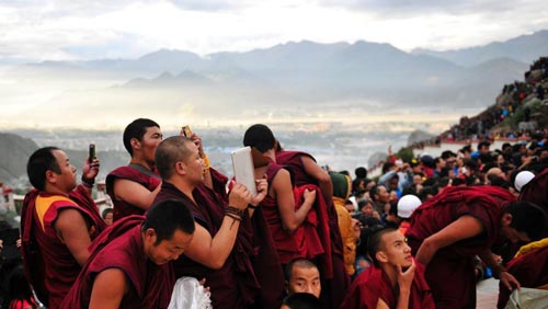 Tibetan Sho Dun Festival Celebrated in Lhasa , Tibet Autonomous Region