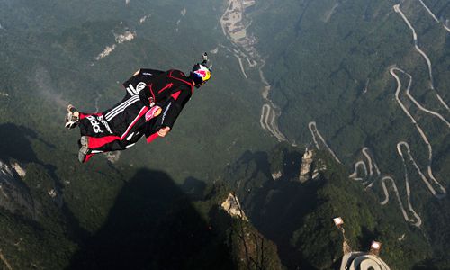 The third Wingsuit flying world championships will be staged in Tianmen Mountain