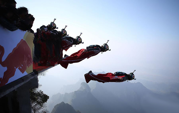 Breathtaking Glass walk and Experiencing Wingsuit Flying on Tianmen Mountain