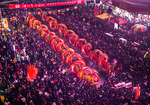 The Lantern Festival in Zhangjiajie city