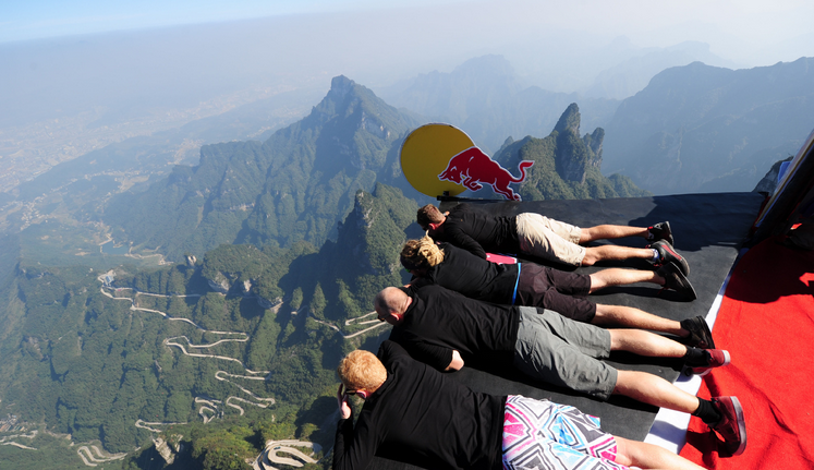 The World Wingsuit Flying competitions Holds on Tianmen Mountain Every Year